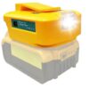 Batteriadapter Dewalt med inbyggd lampa